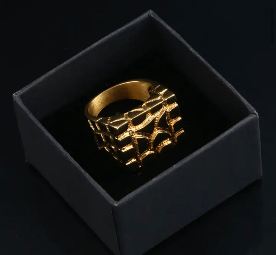 Gold Nugget Ring Filled