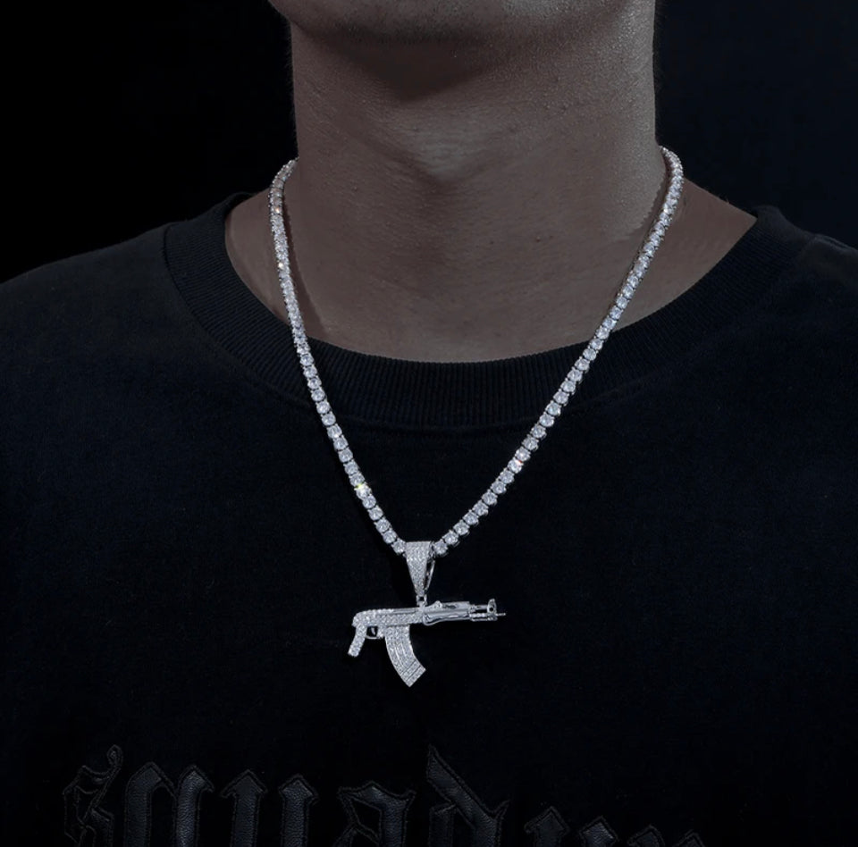 925 Silver AK-47 Pendant-Small