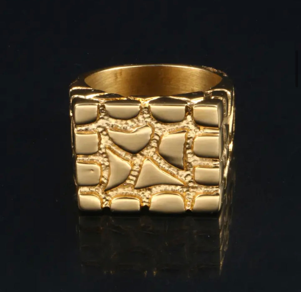 Gold Nugget Ring Filled