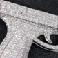 925 Sterling Silver Moissanite Handgun Pendant
