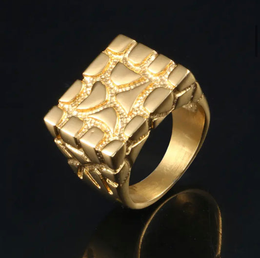 Gold Nugget Ring Filled